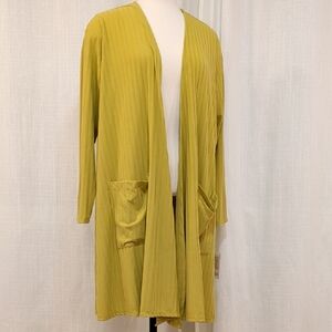 NWT Long Cardigan Sweater -Chartreuse- Oversized Fit